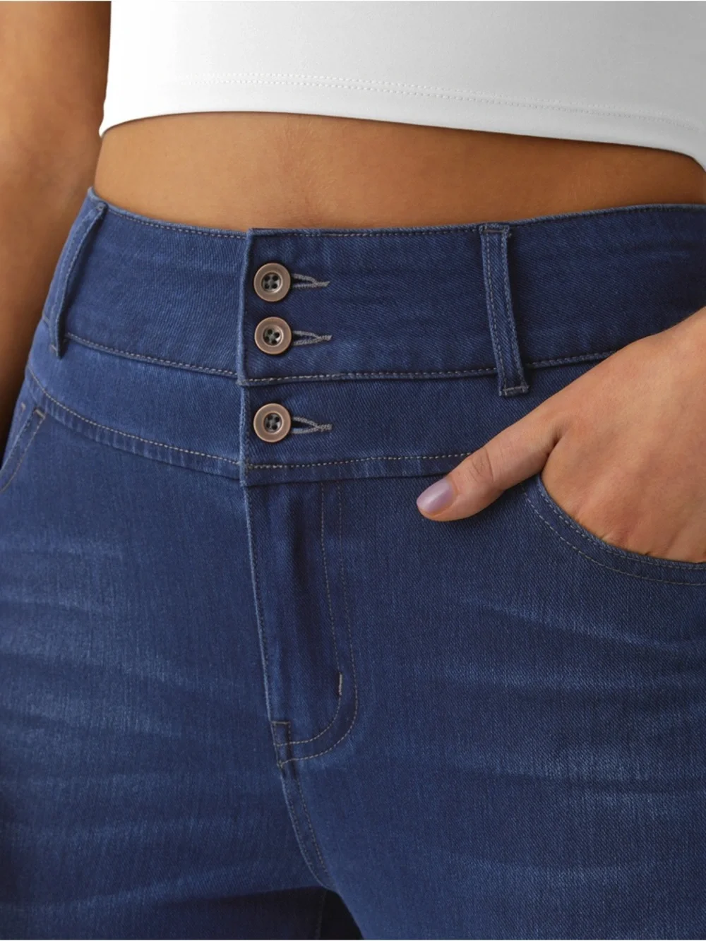 Halara‎ Flex™ High Waisted Zipper Pockets Casual Skinny Jeans Size Large Regular